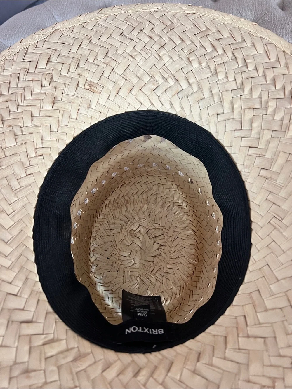 Brixton Wide Brim Straw Hat with Vents Size S/M 7(56cm), 7 1/4(58cm)